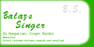 balazs singer business card